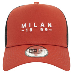 AC Milan New Era 9FORTY A-Frame Trucker Adjustable Hat - Brown on sale