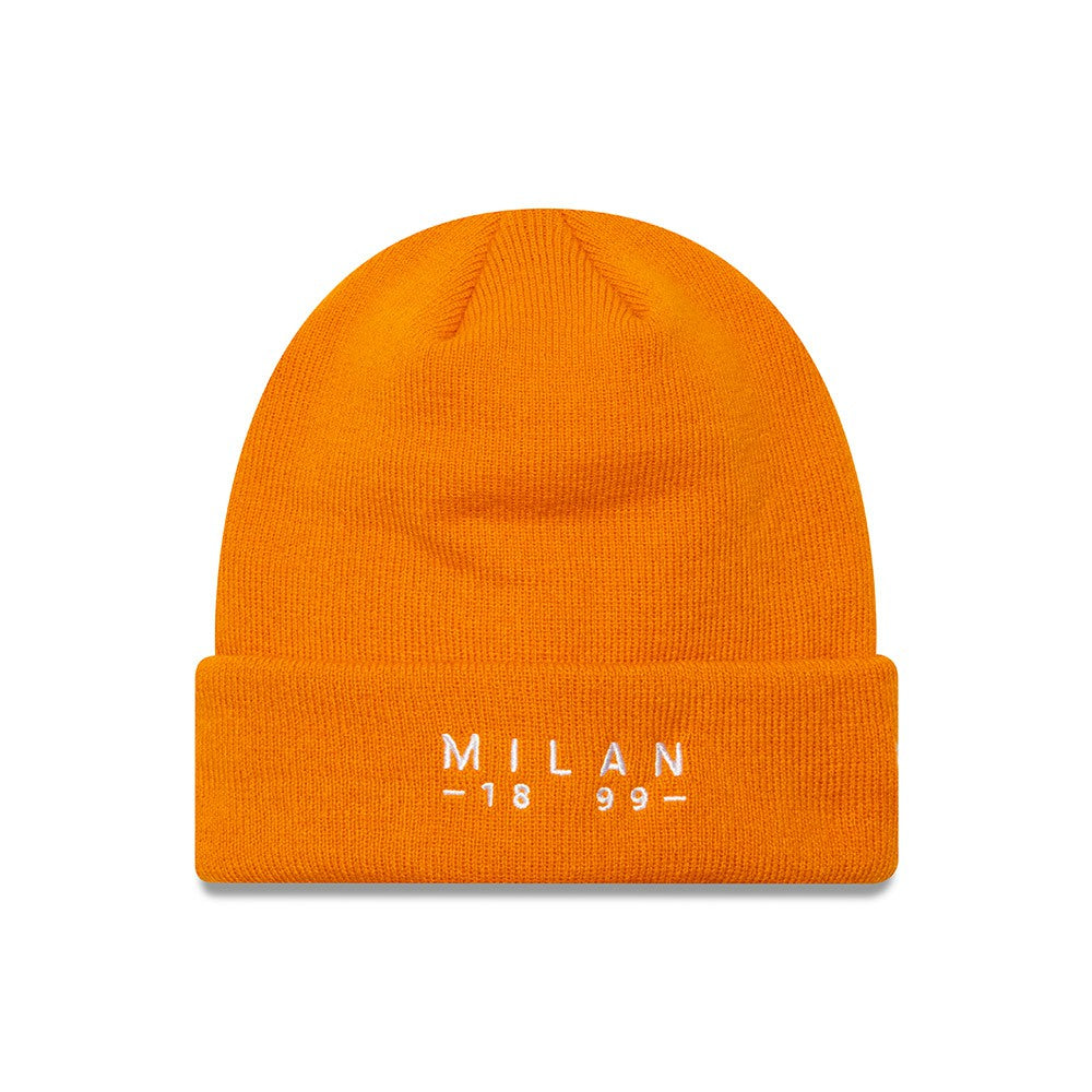 AC Milan New Era Wordmark Cuffed Knit Hat - Orange outlet