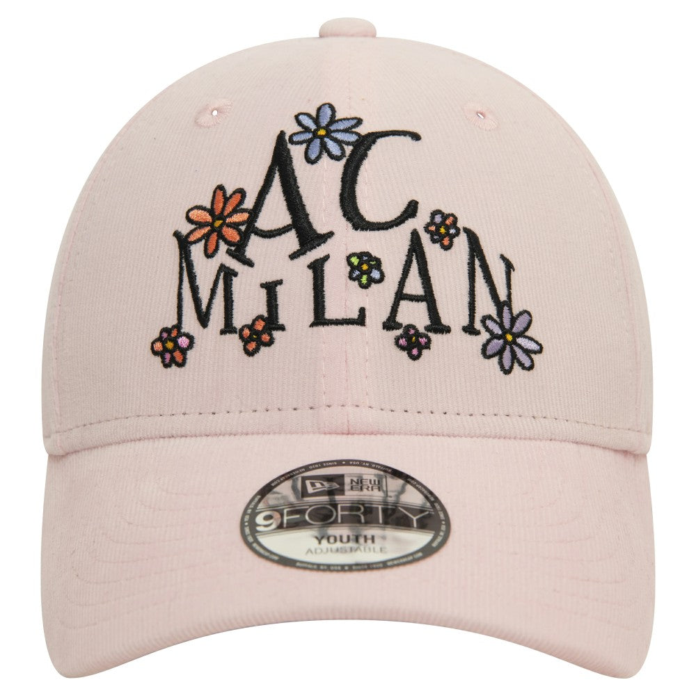 AC Milan New Era Youth Needle Corduroy 9FORTY Adjustable Hat - Light Pink on sale