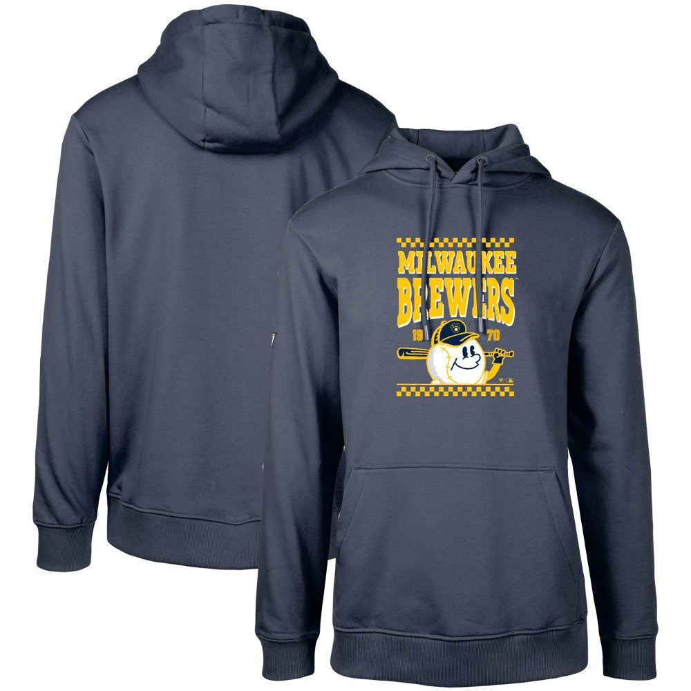 Milwaukee Brewers Levelwear  Podium Inaugural Pullover Hoodie Navy
