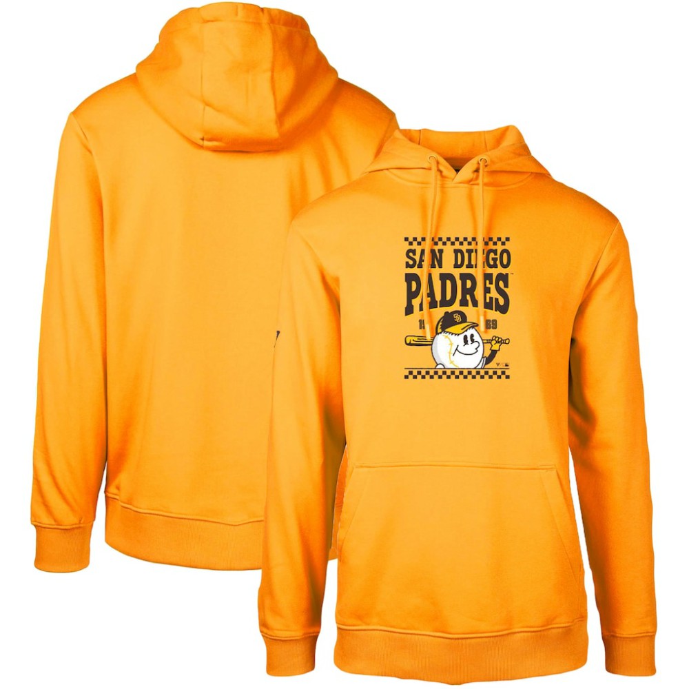 San Diego Padres Levelwear  Podium Inaugural Pullover Hoodie Gold