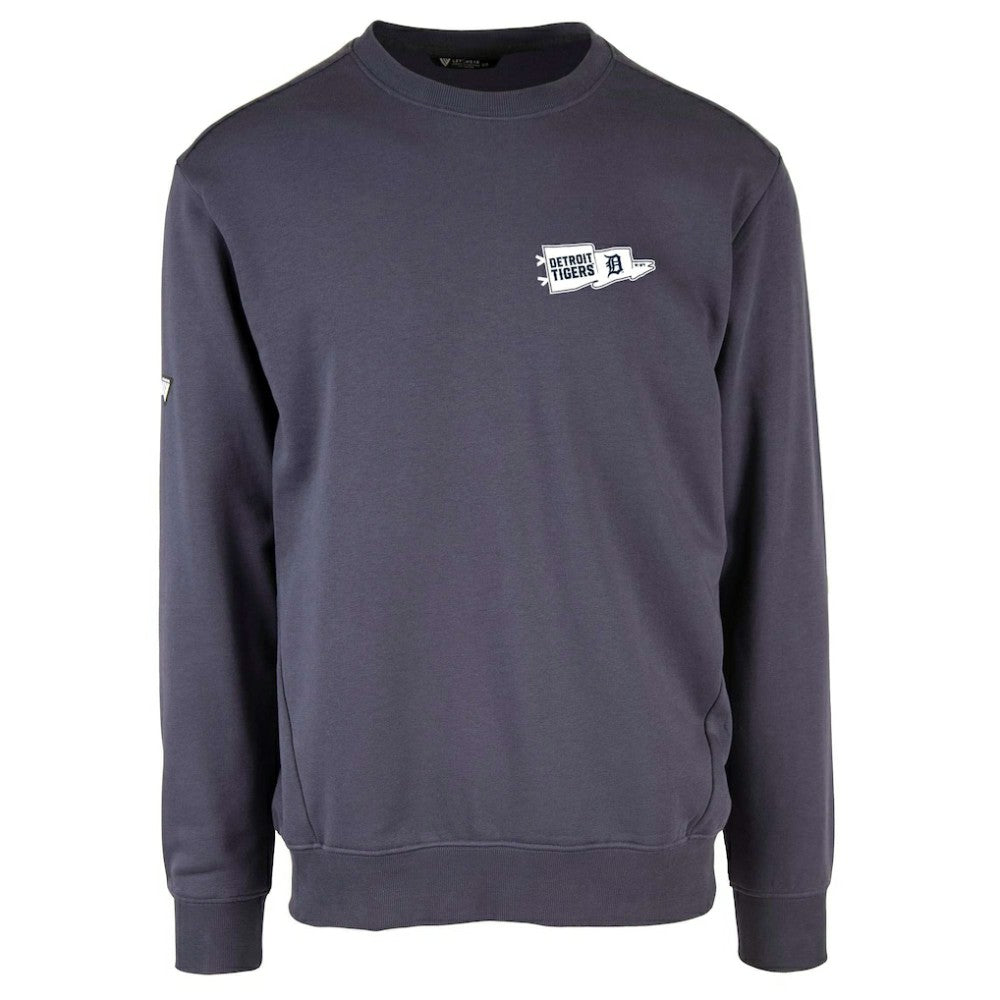 Detroit Tigers Levelwear  Zane Rafters Pullover Sweatshirt Navy
