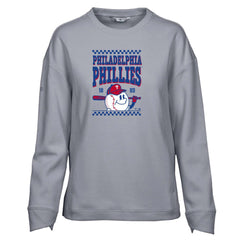 Philadelphia Phillies Levelwear Women's  Fiona Inaugural Pullover Sweatshirt Gray