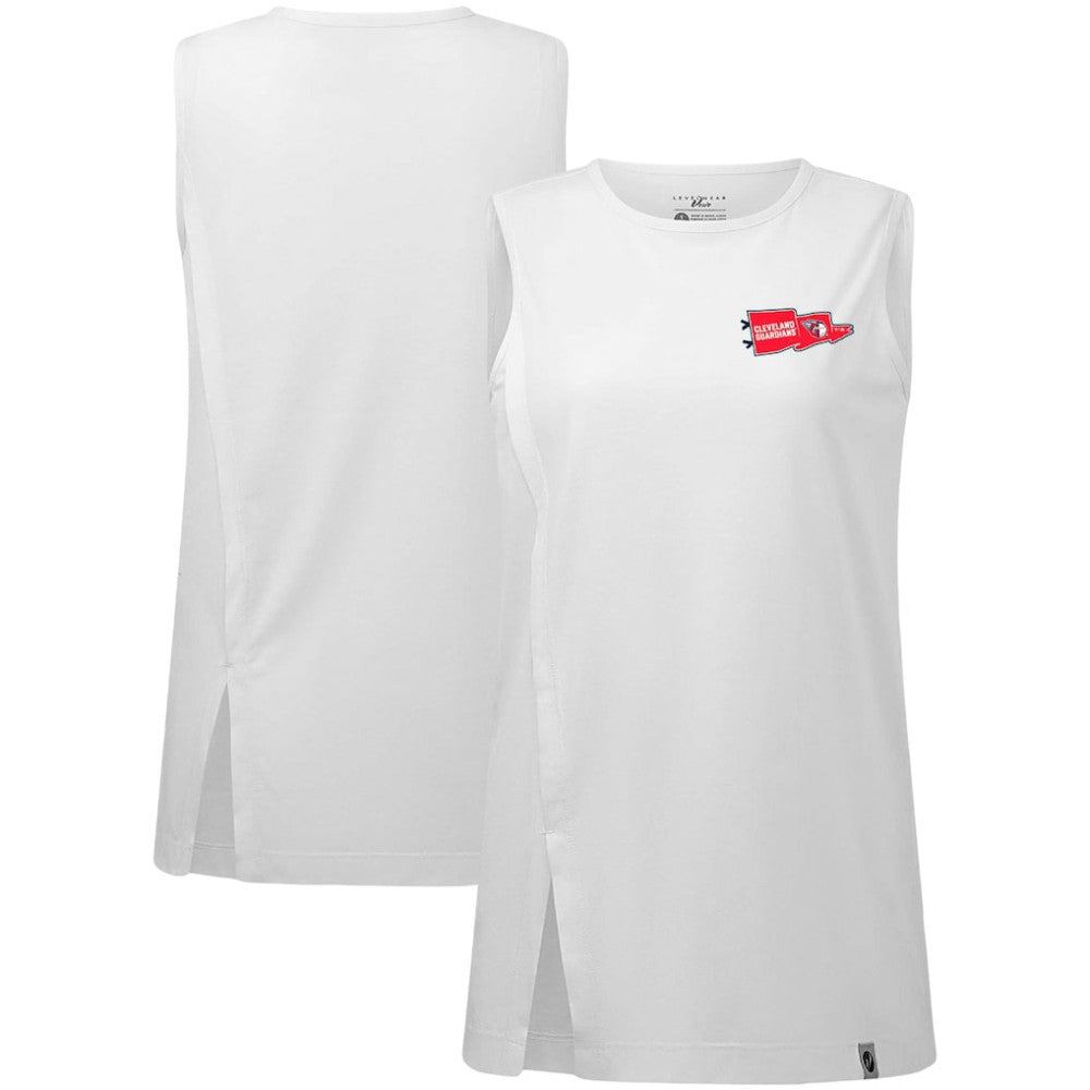 Cleveland Guardians Levelwear Women's  Influx Rafters Tank Top White