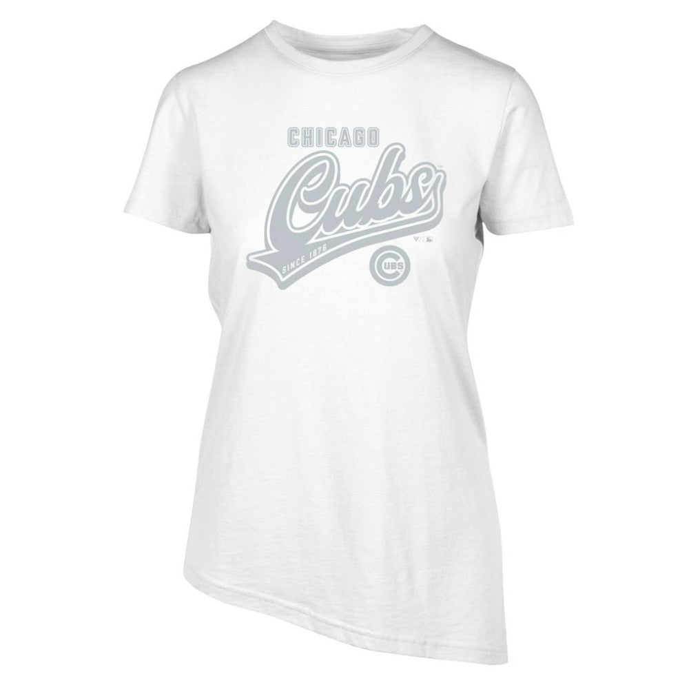 Chicago Cubs Levelwear Women's  Birch Sweep T-Shirt White