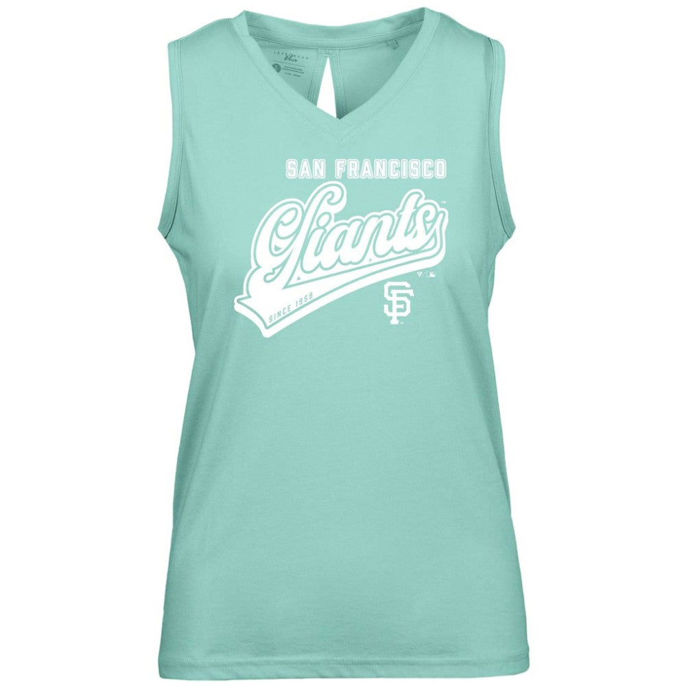 San Francisco Giants Levelwear Women's  Paisley Sweep V-Neck Tank Top Mint