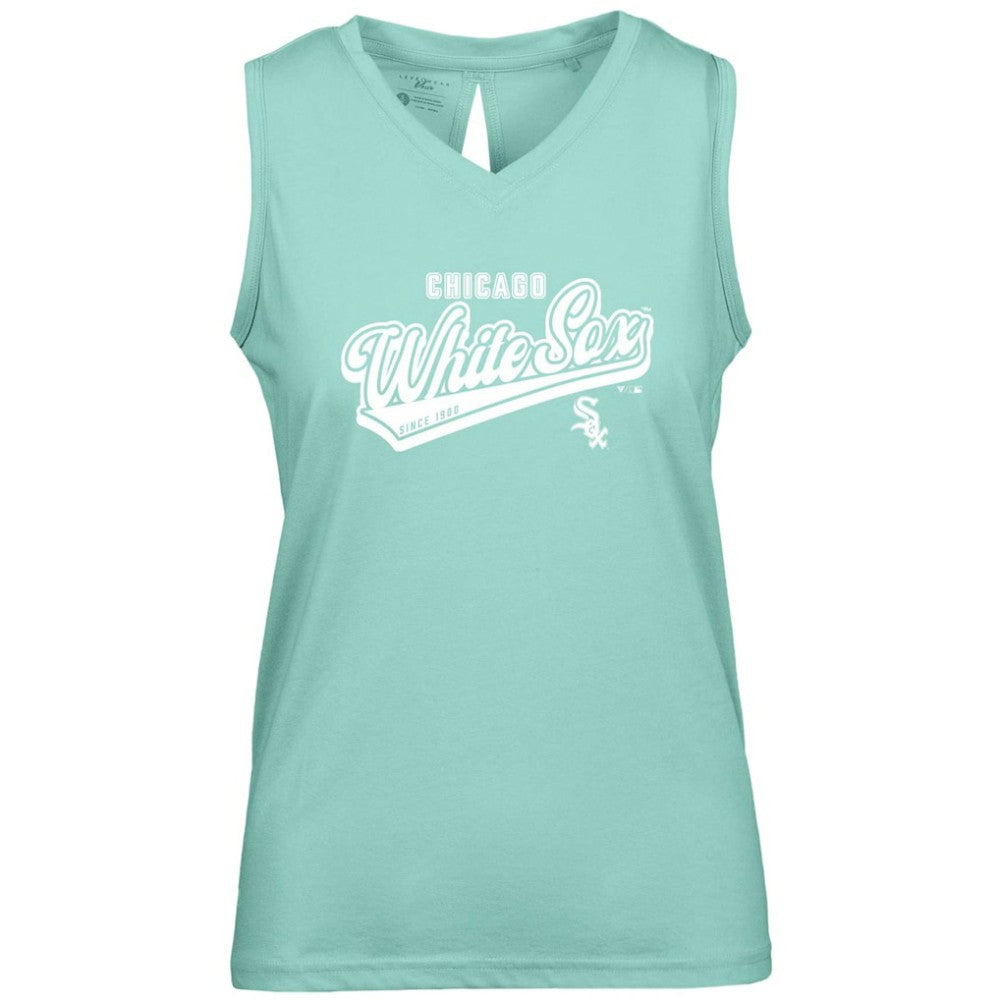 Chicago White Sox Levelwear Women's  Paisley Sweep V-Neck Tank Top Mint