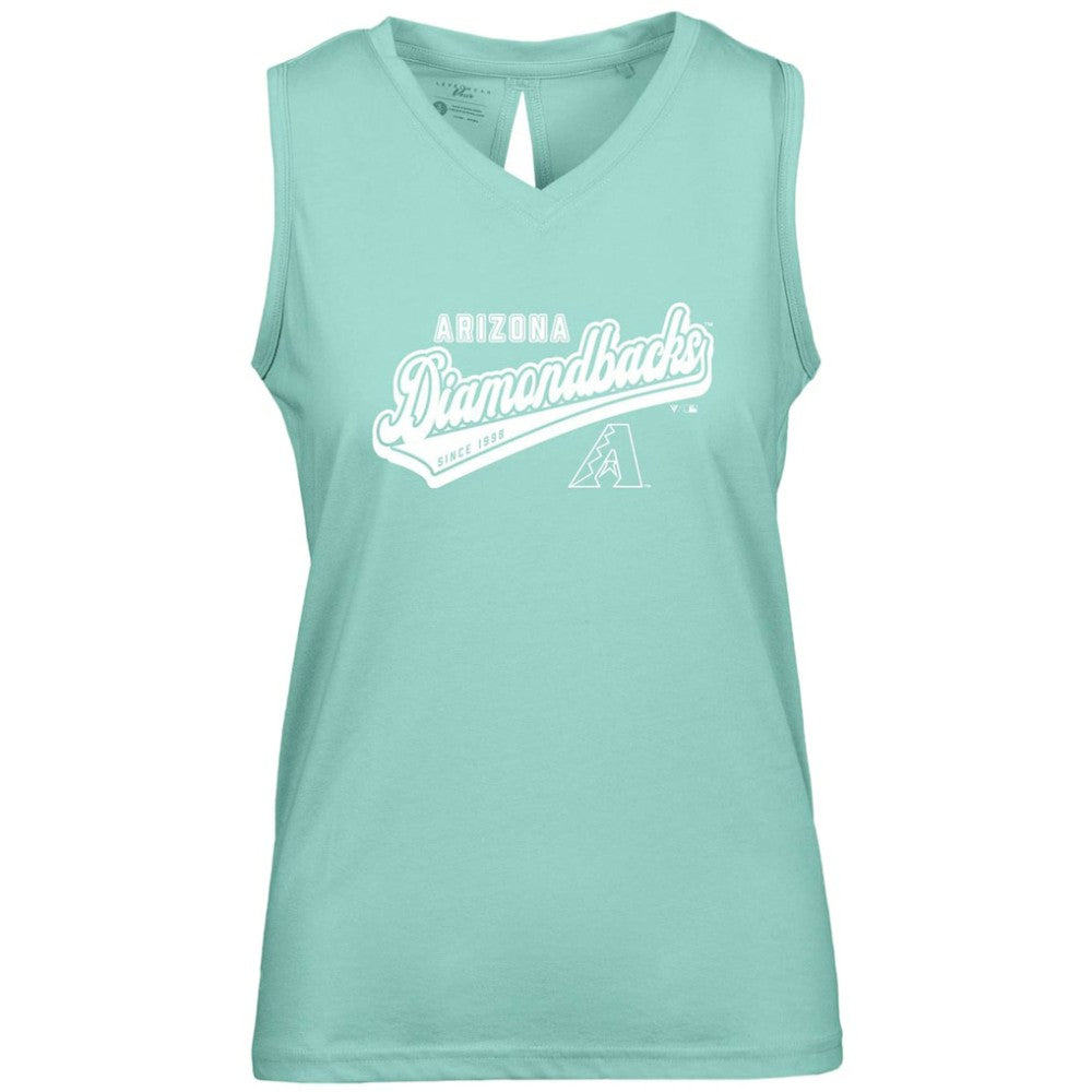 Arizona Diamondbacks Levelwear Women's  Paisley Sweep V-Neck Tank Top Mint