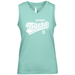 Detroit Tigers Levelwear Women's  Paisley Sweep V-Neck Tank Top Mint