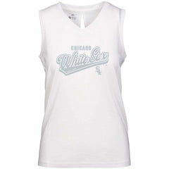 Chicago White Sox Levelwear Women's  Paisley Sweep V-Neck Tank Top White