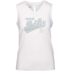 Boston Red Sox Levelwear Women's  Paisley Sweep V-Neck Tank Top White