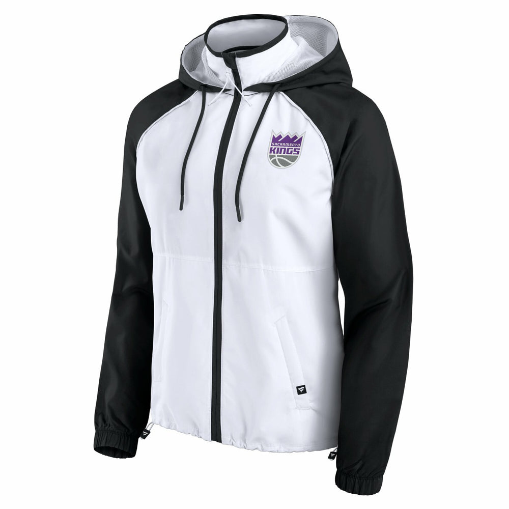 Sacramento Kings Women's Anorak Raglan Full-Zip Hoodie Jacket - White/Black sale