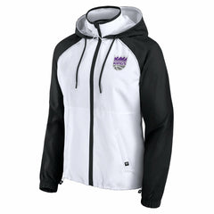 Sacramento Kings Women's Anorak Raglan Full-Zip Hoodie Jacket - White/Black sale