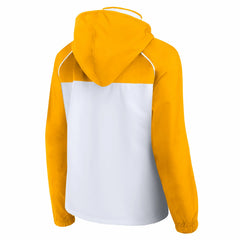 Los Angeles Lakers Women's Anorak Raglan Full-Zip Hoodie Jacket - White/Gold cheap