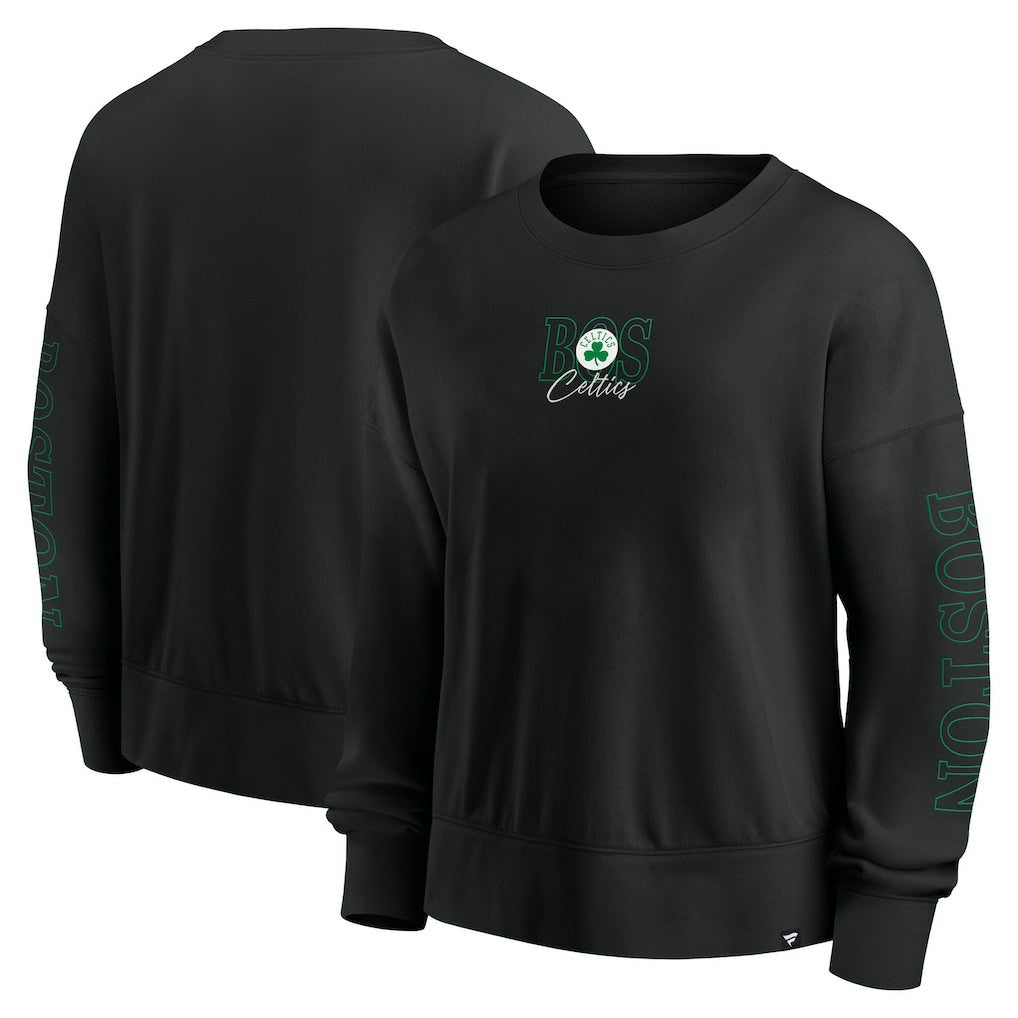 Boston Celtics Women's Oversized Game Day Pullover Sweatshirt - Black discount