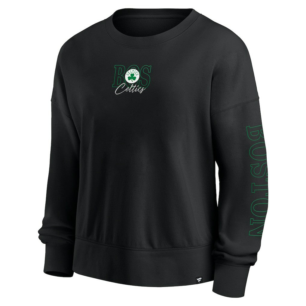Boston Celtics Women's Oversized Game Day Pullover Sweatshirt - Black discount
