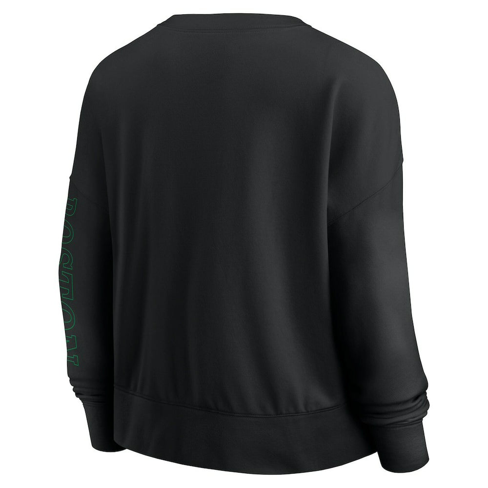 Boston Celtics Women's Oversized Game Day Pullover Sweatshirt - Black discount