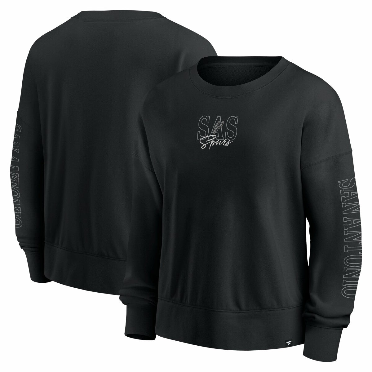 San Antonio Spurs Women's Oversized Game Day Pullover Sweatshirt - Black on sale