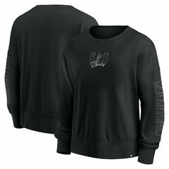 San Antonio Spurs Women's Oversized Game Day Pullover Sweatshirt - Black on sale