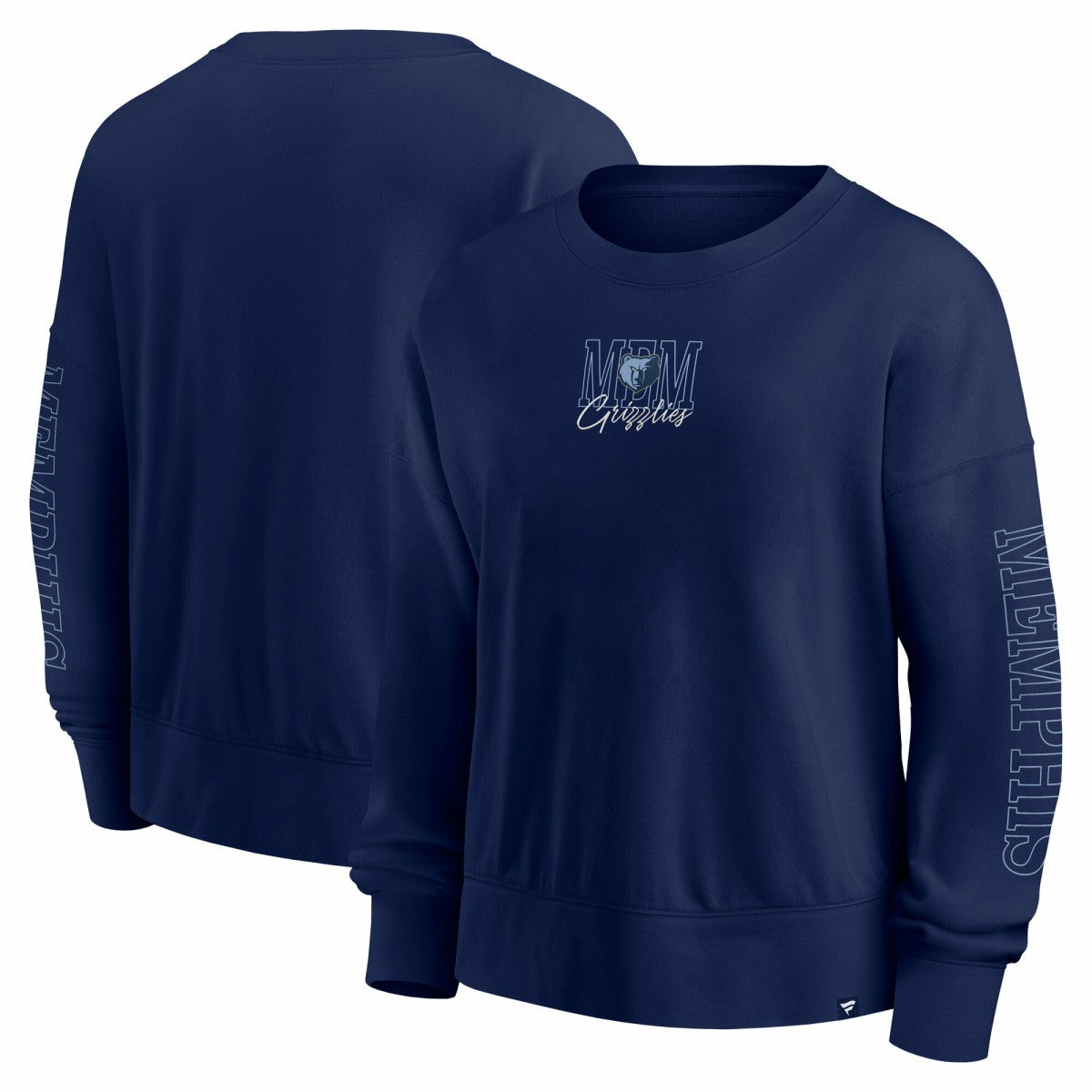 Memphis Grizzlies Women's Oversized Game Day Pullover Sweatshirt - Navy discount