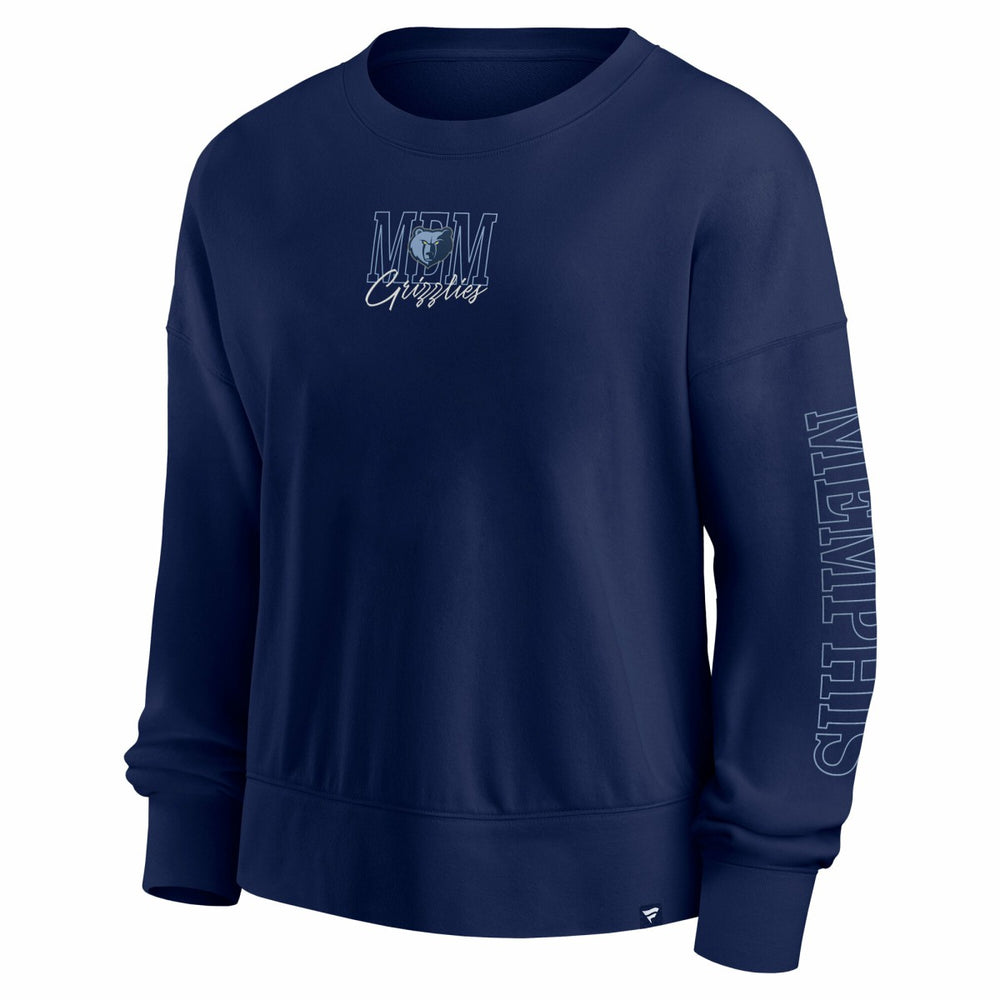 Memphis Grizzlies Women's Oversized Game Day Pullover Sweatshirt - Navy discount