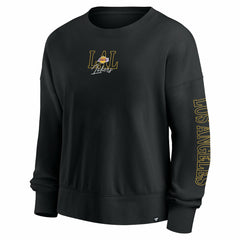 Los Angeles Lakers Women's Oversized Game Day Pullover Sweatshirt - Black discount