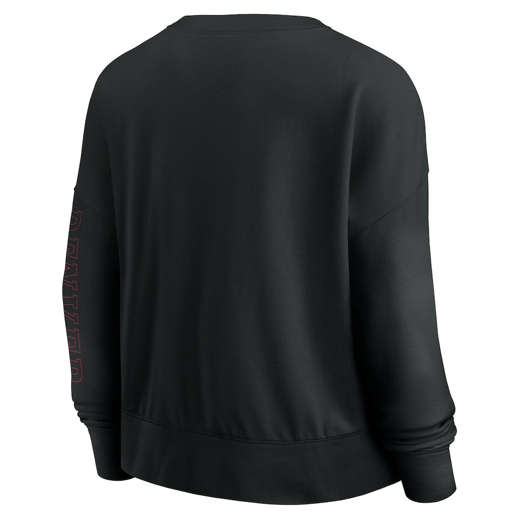 Chicago Bulls Women's Oversized Game Day Pullover Sweatshirt - Black on sale