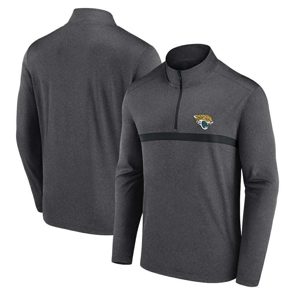 Jacksonville Jaguars Head-to-Head Quarter-Zip Pullover - Charcoal sale