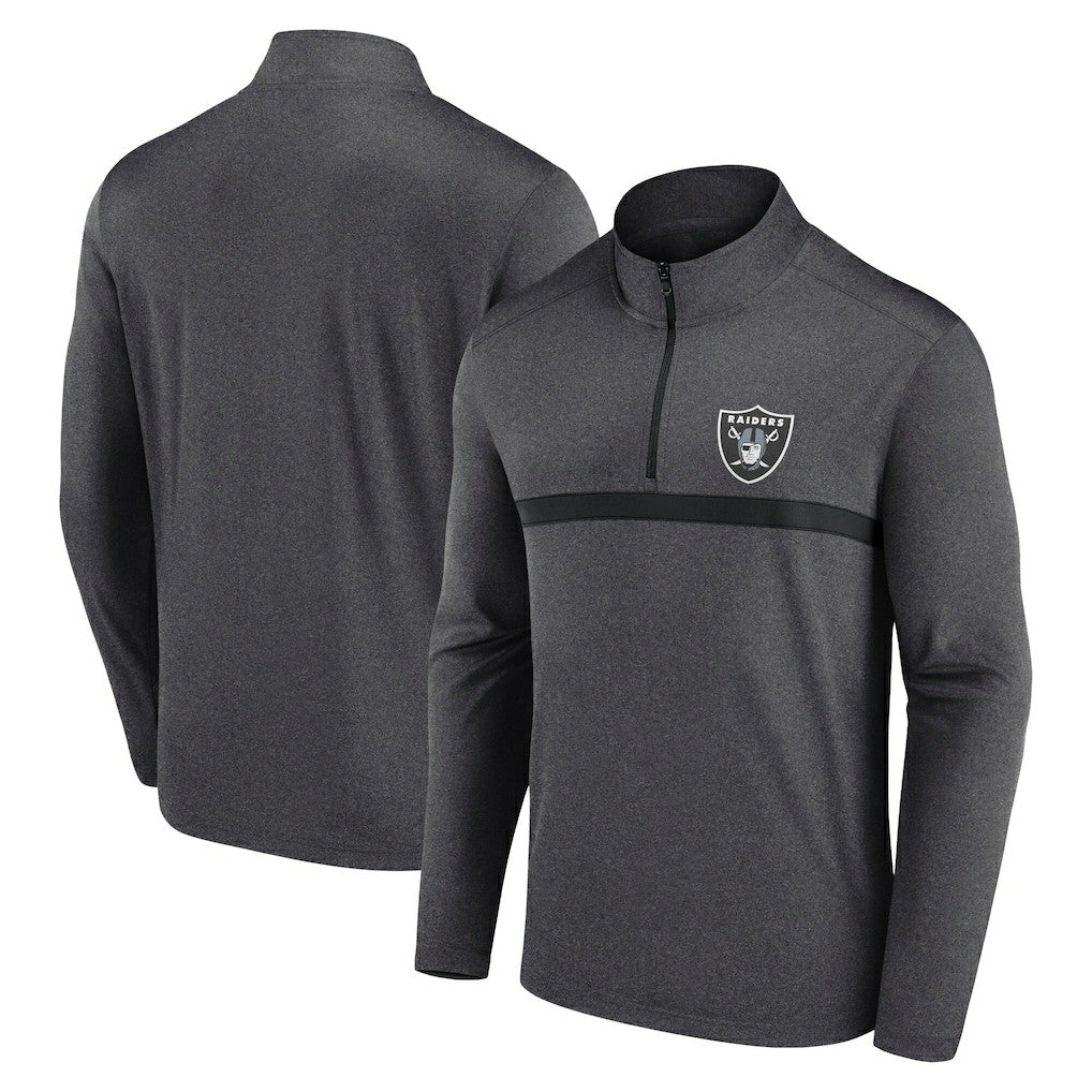 Las Vegas Raiders Head-to-Head Quarter-Zip Pullover - Charcoal online