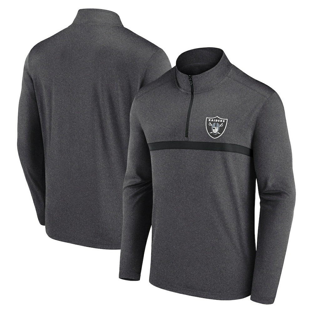 Las Vegas Raiders Head-to-Head Quarter-Zip Pullover - Charcoal online