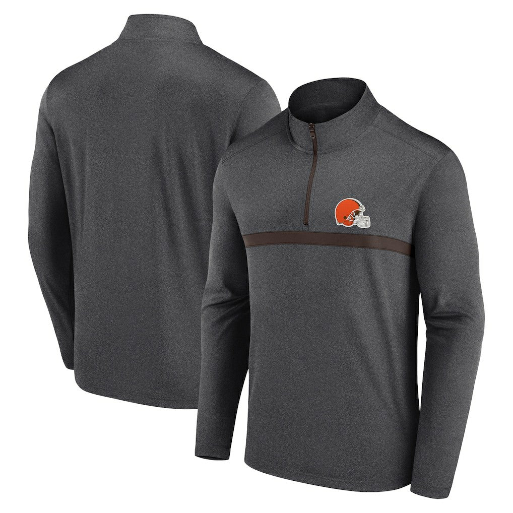 Cleveland Browns Head-to-Head Quarter-Zip Pullover - Charcoal cheap
