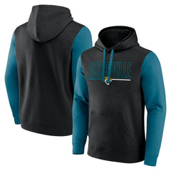 Jacksonville Jaguars Outline Pullover Hoodie - Black/Teal discount