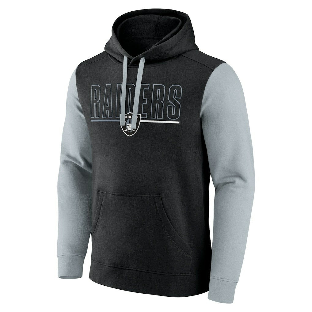 Las Vegas Raiders Outline Pullover Hoodie - Black/Silver discount