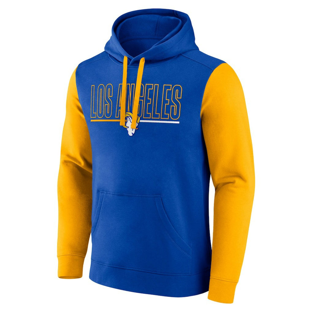 Los Angeles Rams Outline Pullover Hoodie - Royal/Gold sale