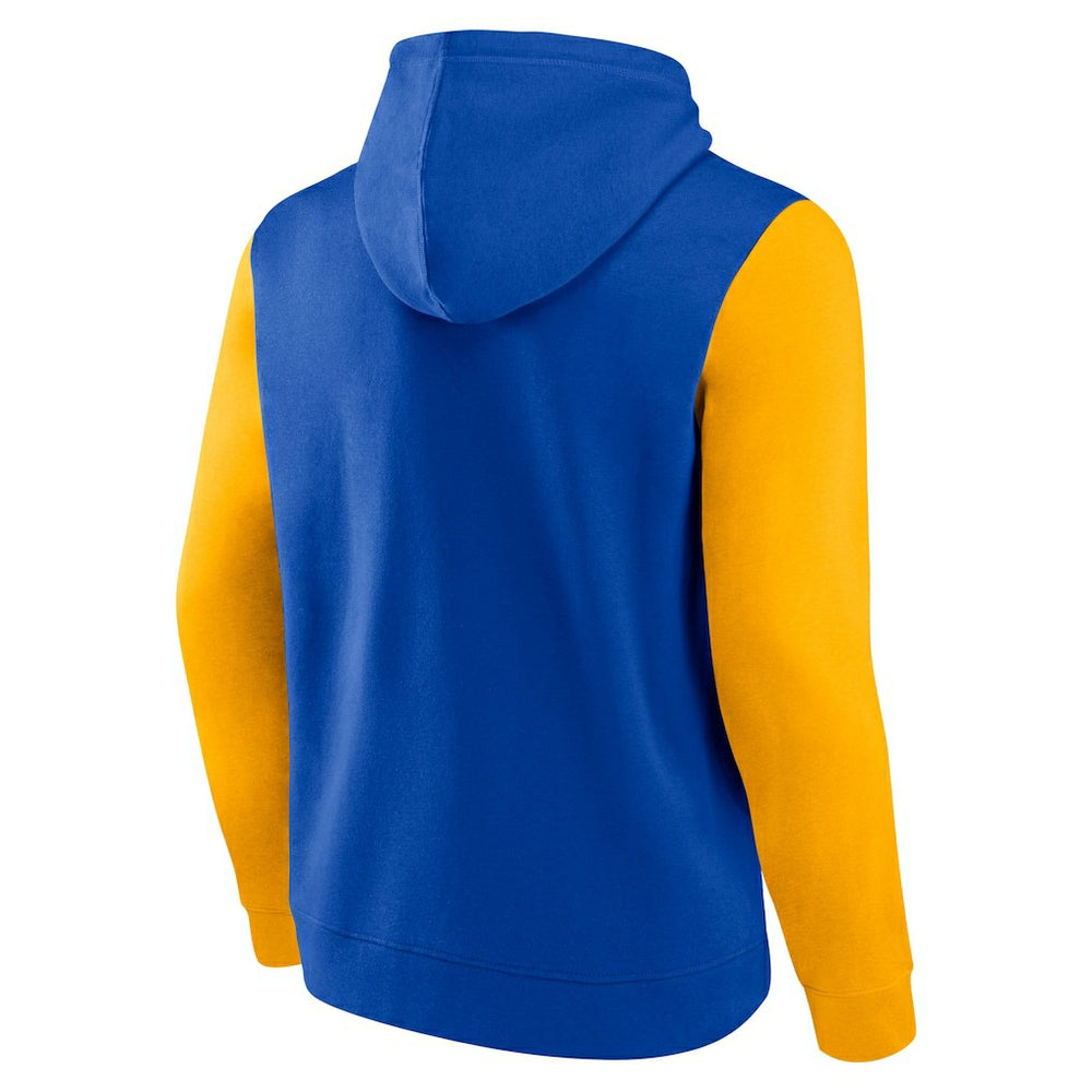 Los Angeles Rams Outline Pullover Hoodie - Royal/Gold sale