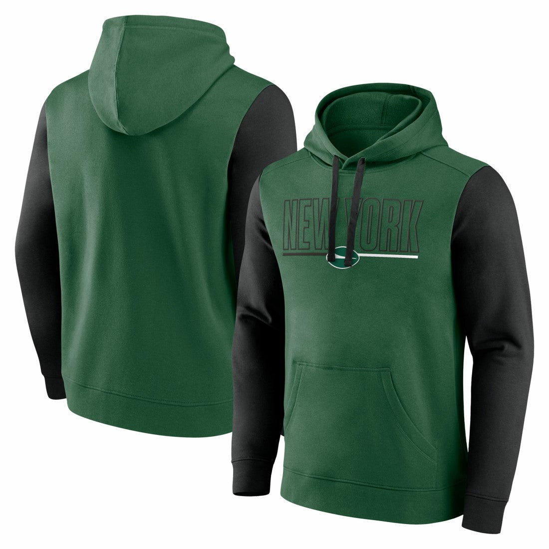 New York Jets Outline Pullover Hoodie - Green/Black discount