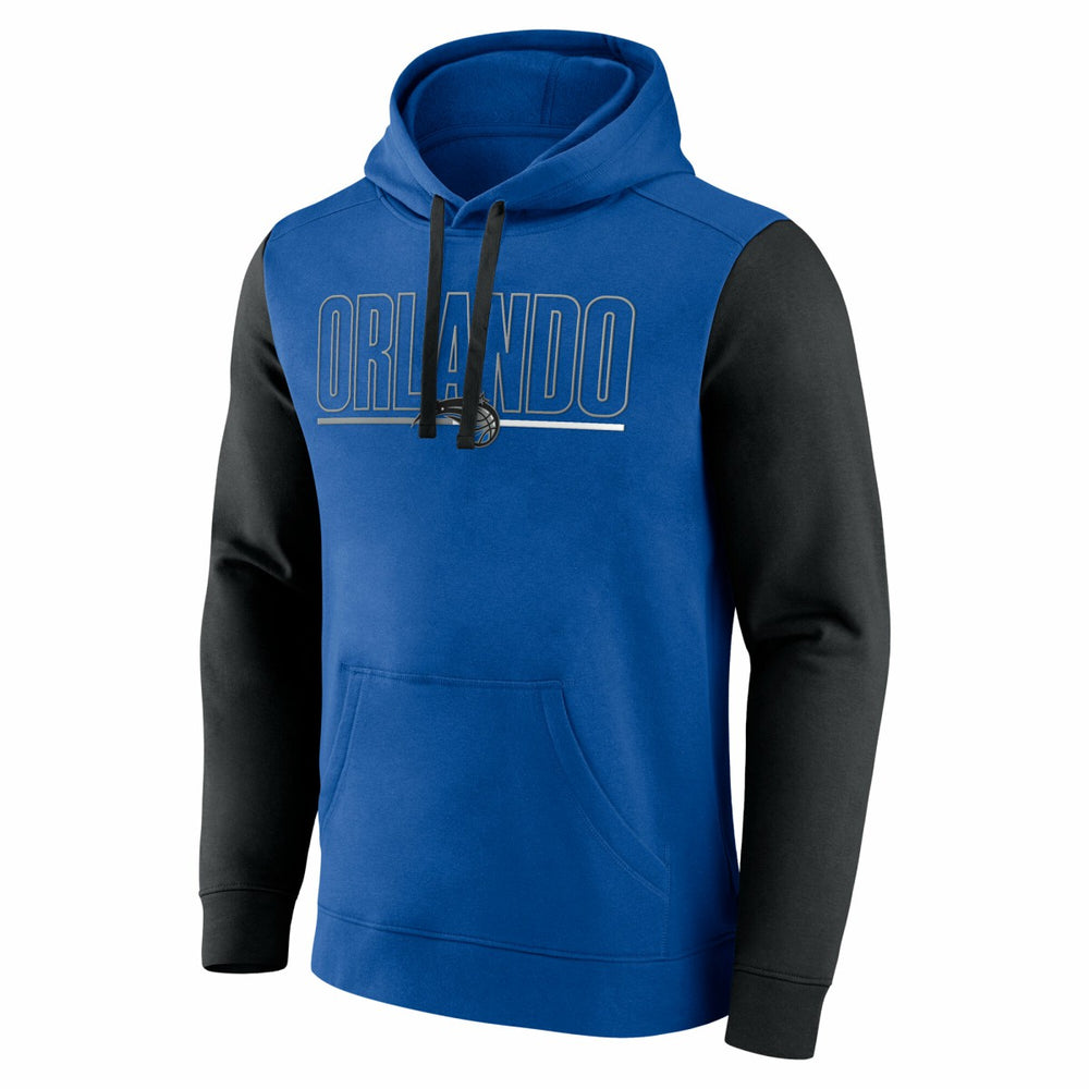 Orlando Magic Logo Athletic Outline Colorblock Pullover Hoodie - Blue on sale