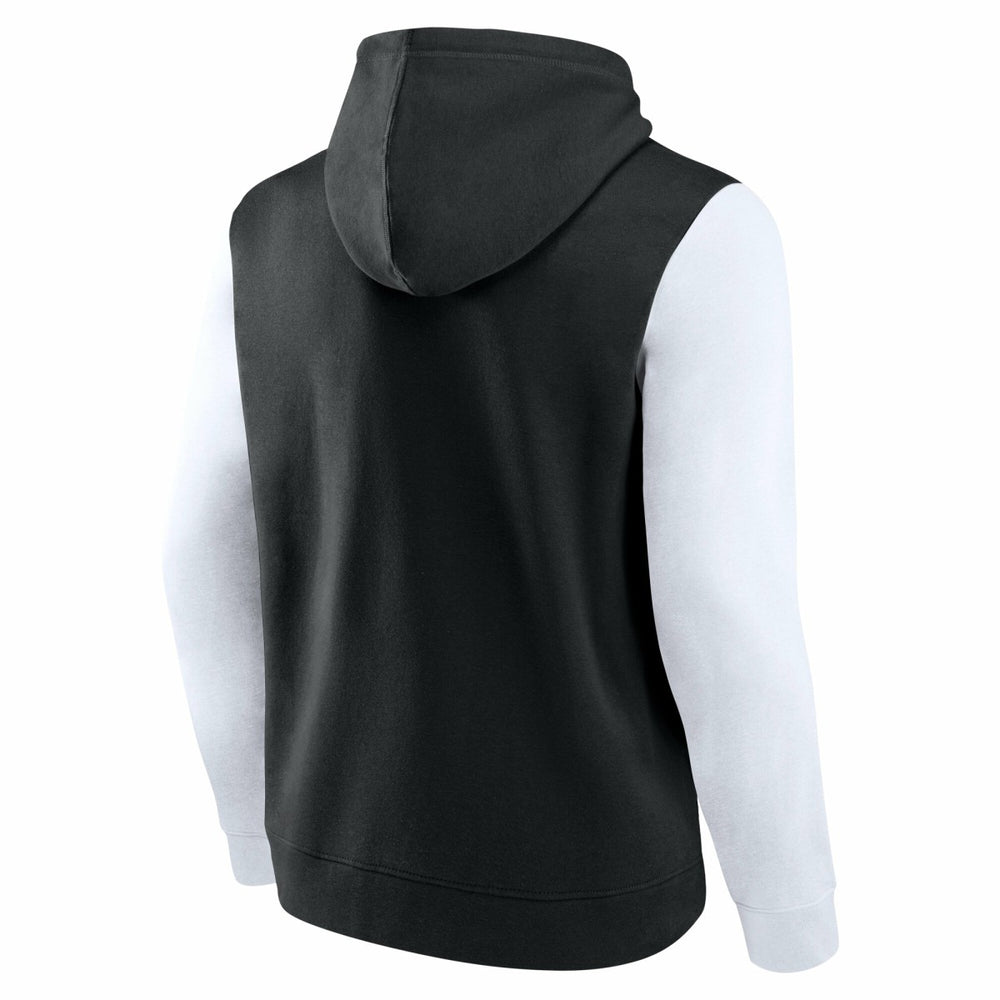 Utah Jazz Logo Athletic Outline Colorblock Pullover Hoodie - Black discount