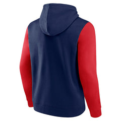 New Orleans Pelicans Logo Athletic Outline Colorblock Pullover Hoodie - Navy sale