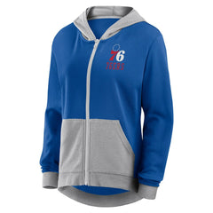 Philadelphia 76ers Logo Athletic Women's Hit It French Terry Full-Zip Hoodie - Royal shop