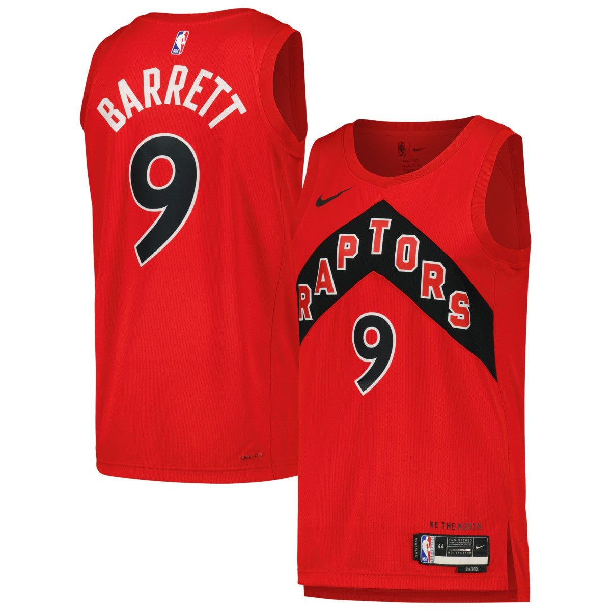 RJ Barrett Toronto Raptors Unisex Swingman Player Jersey - Icon Edition - Red discount