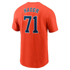 Josh Hader Houston Astros Fuse Name & Number T-Shirt Orange