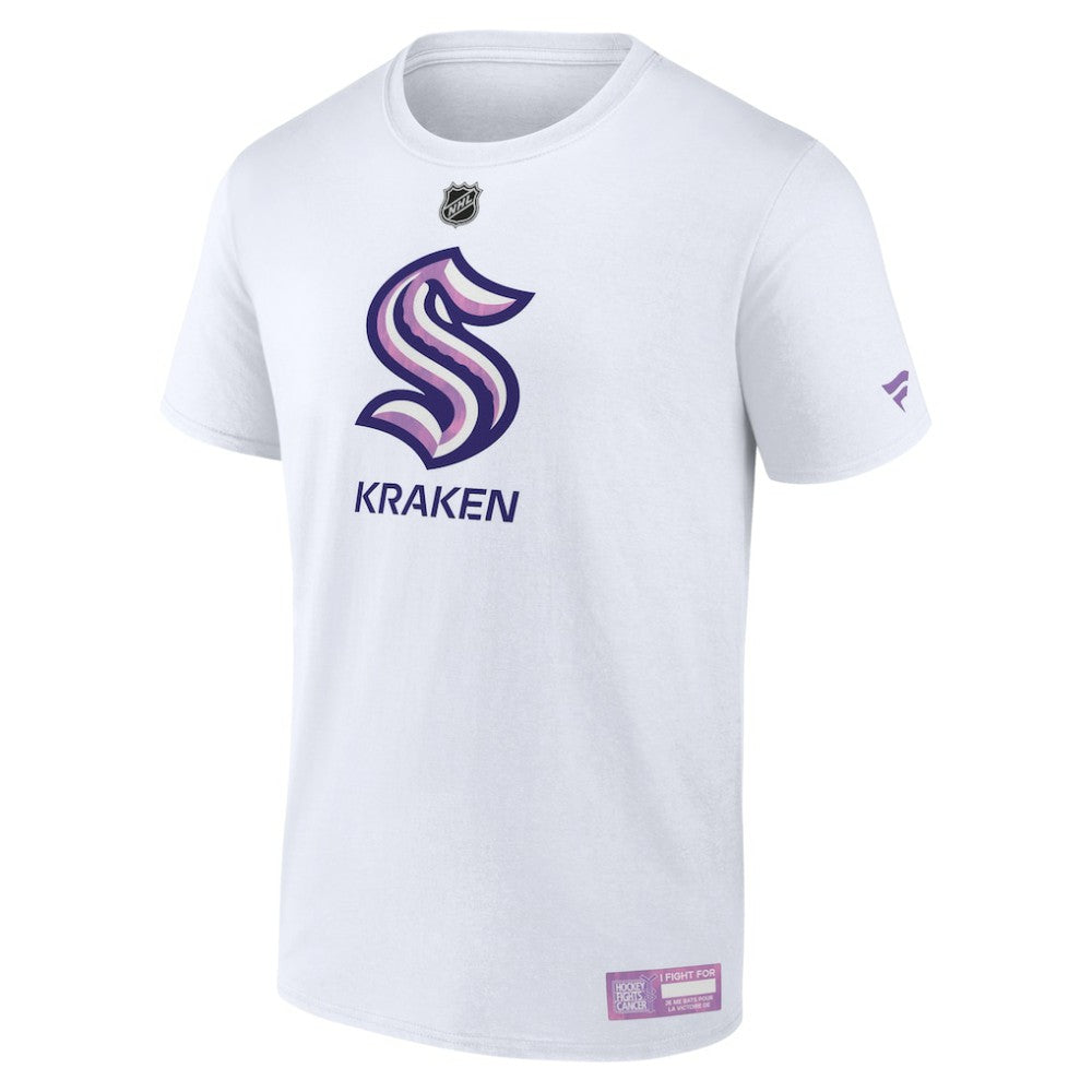 Seattle Kraken Fanatics 2024 Hockey Fights Cancer T-Shirt - White T-shirts