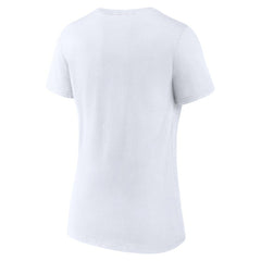 New York Rangers Fanatics Women's 2024 Hockey Fights Cancer V-Neck T-Shirt - White T-shirts