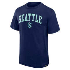 Seattle Kraken Fanatics Elevated Pima T-Shirt - Navy T-shirts