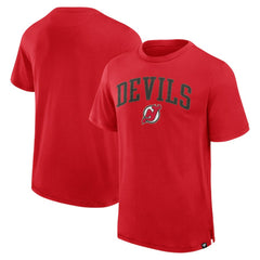 New Jersey Devils Fanatics Elevated Pima T-Shirt - Red T-shirts