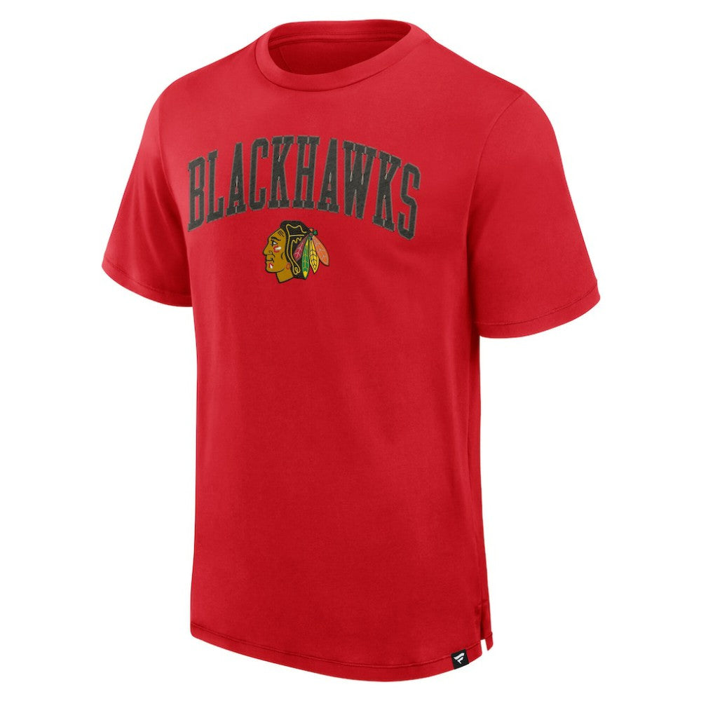 Chicago Blackhawks Fanatics Elevated Pima T-Shirt - Red T-shirts