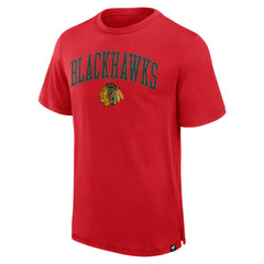 Chicago Blackhawks Fanatics Elevated Pima T-Shirt - Red T-shirts