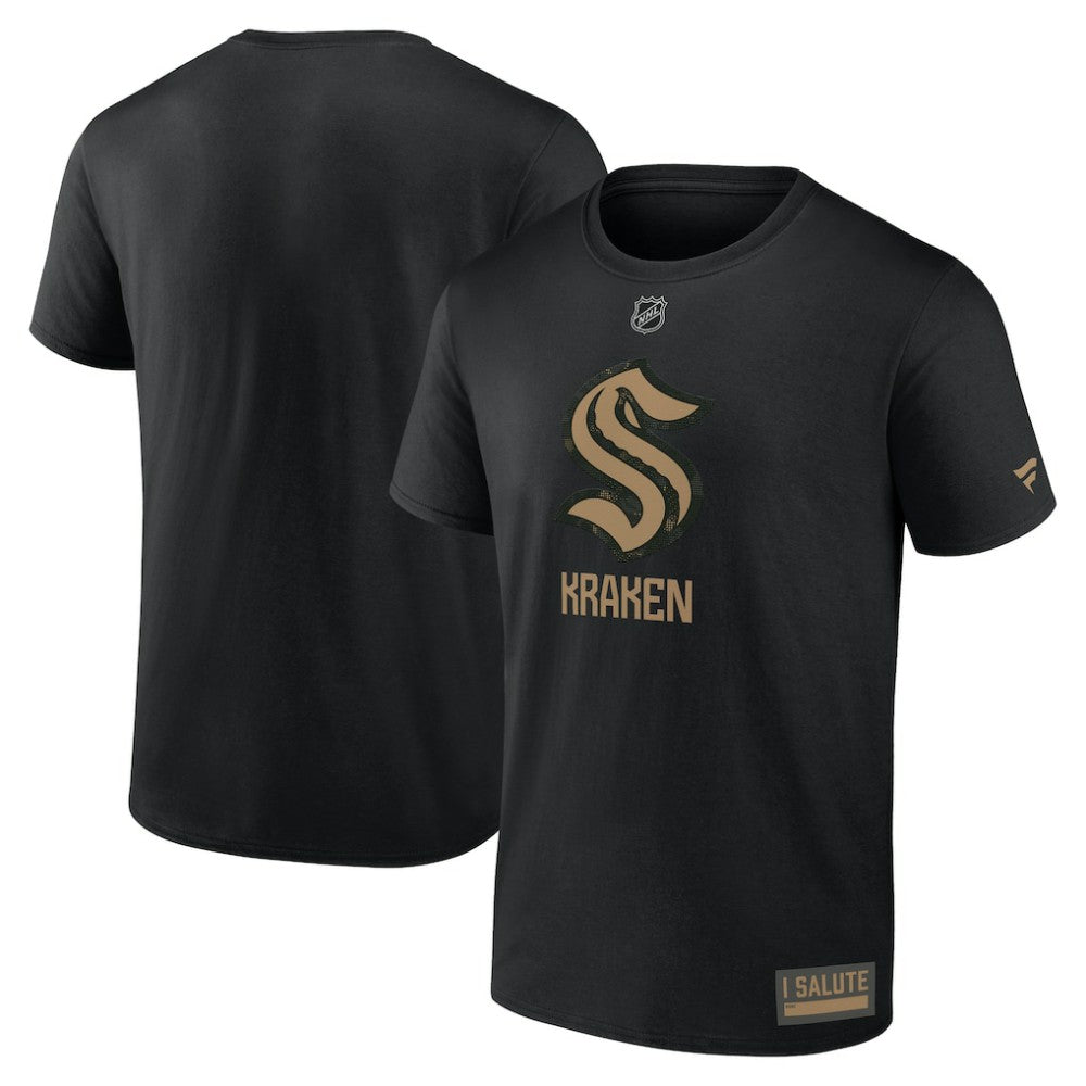 Seattle Kraken Fanatics 2024 Military Appreciation T-Shirt - Black T-shirts