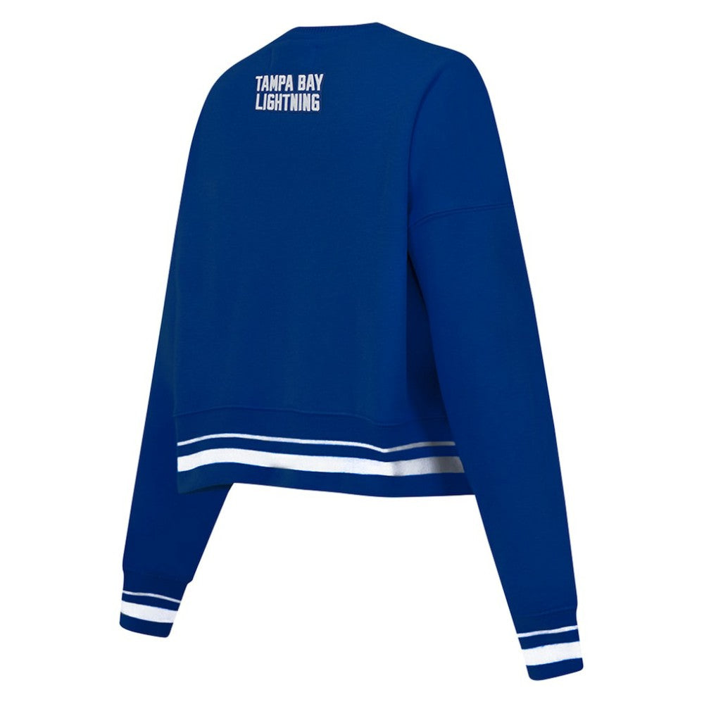 Tampa Bay Lightning Pro Standard Women's Area Code Cropped Pullover Sweatshirt - Blue Sweatshirts